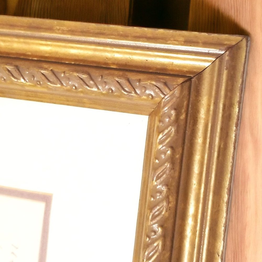 Vintage Gold Frame Carnation January's Flower: Timeless Botanical Elegance 1995 - Picture 5 of 12